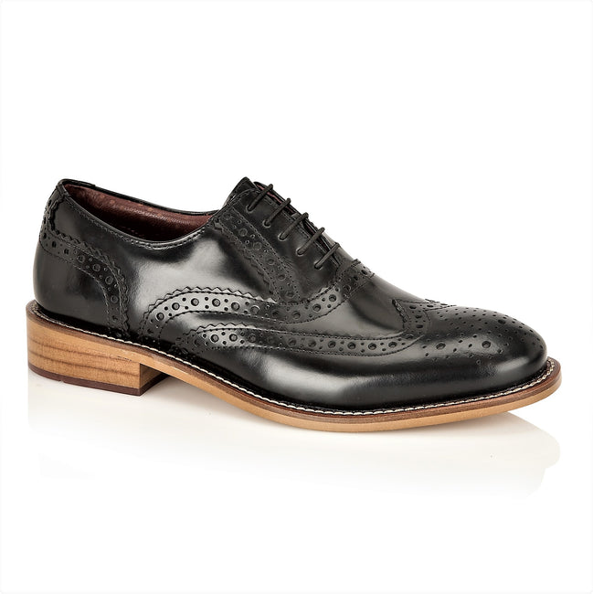 Gatsby Junior Brogues Black, Shoes, London Brogues  - London Brogues