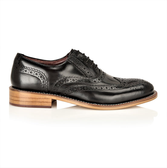 Gatsby Junior Brogues Black, Shoes, London Brogues  - London Brogues