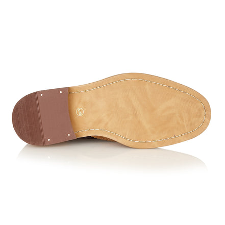 Gatsby Junior Brogues Tan/Navy, Shoes, London Brogues  - London Brogues