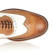 Gatsby Junior Brogues Tan/White, Shoes, London Brogues  - London Brogues