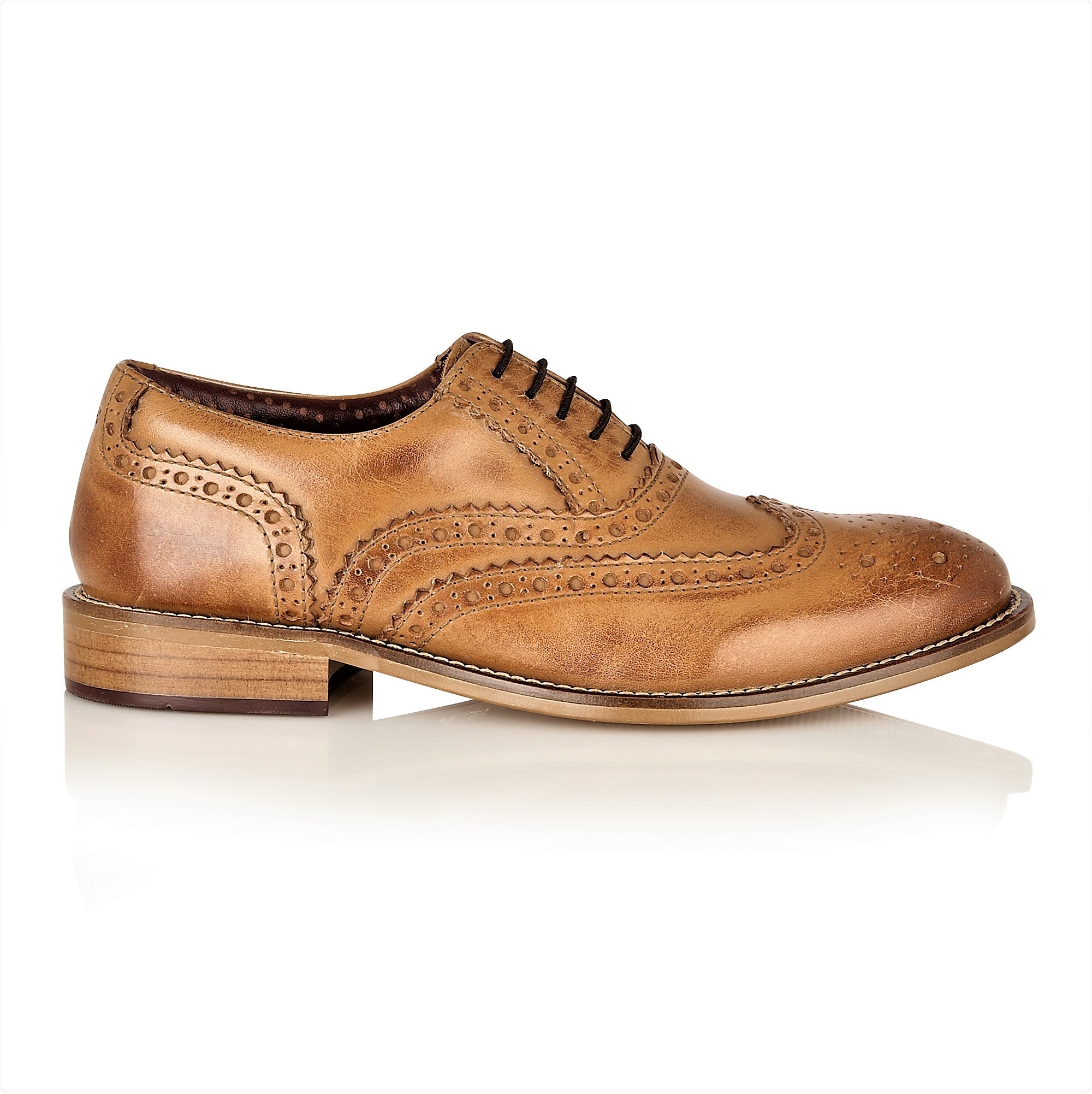 Gatsby Junior Brogues Tan, Shoes, London Brogues  - London Brogues