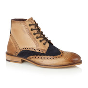 Gatsby Boot Tan / Navy - London Brogues