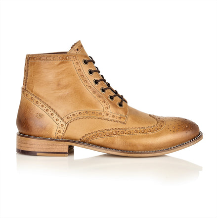 Gatsby Hi Boot Leather Tan, Boots, London Brogues  - London Brogues