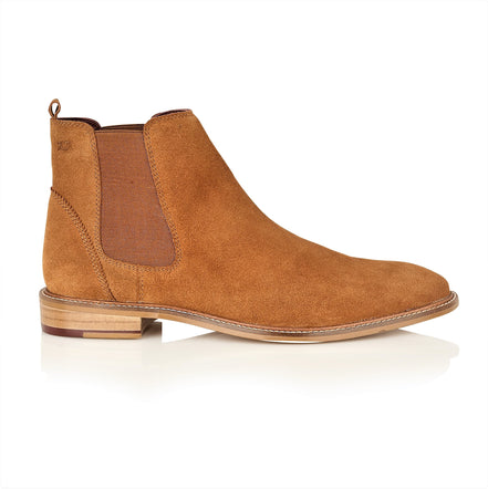 Hamilton Suede Chelsea Boot Tan, Boots, London Brogues  - London Brogues