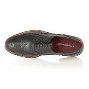 Gatsby Leather Brogue Black - Wide Fit, Shoes, London Brogues  - London Brogues