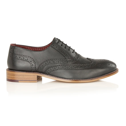 Gatsby Leather Brogue Black, Shoes, London Brogues  - London Brogues