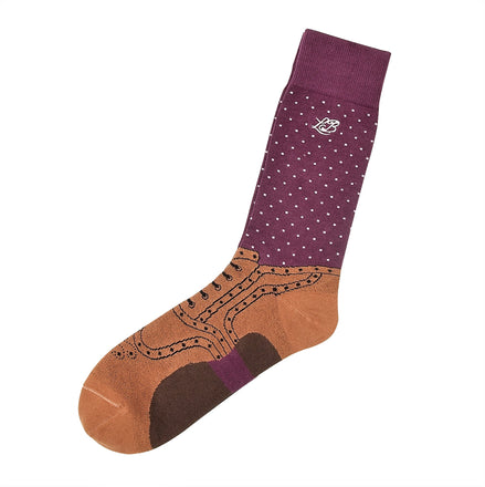 Brogue Socks Purple, Socks, London Brogues  - London Brogues