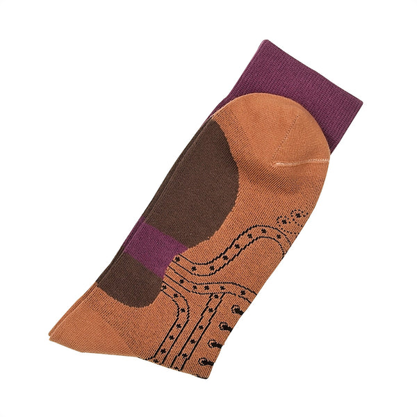 Brogue Socks Purple, Socks, London Brogues  - London Brogues
