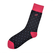 Spot Socks Navy, Socks, London Brogues  - London Brogues