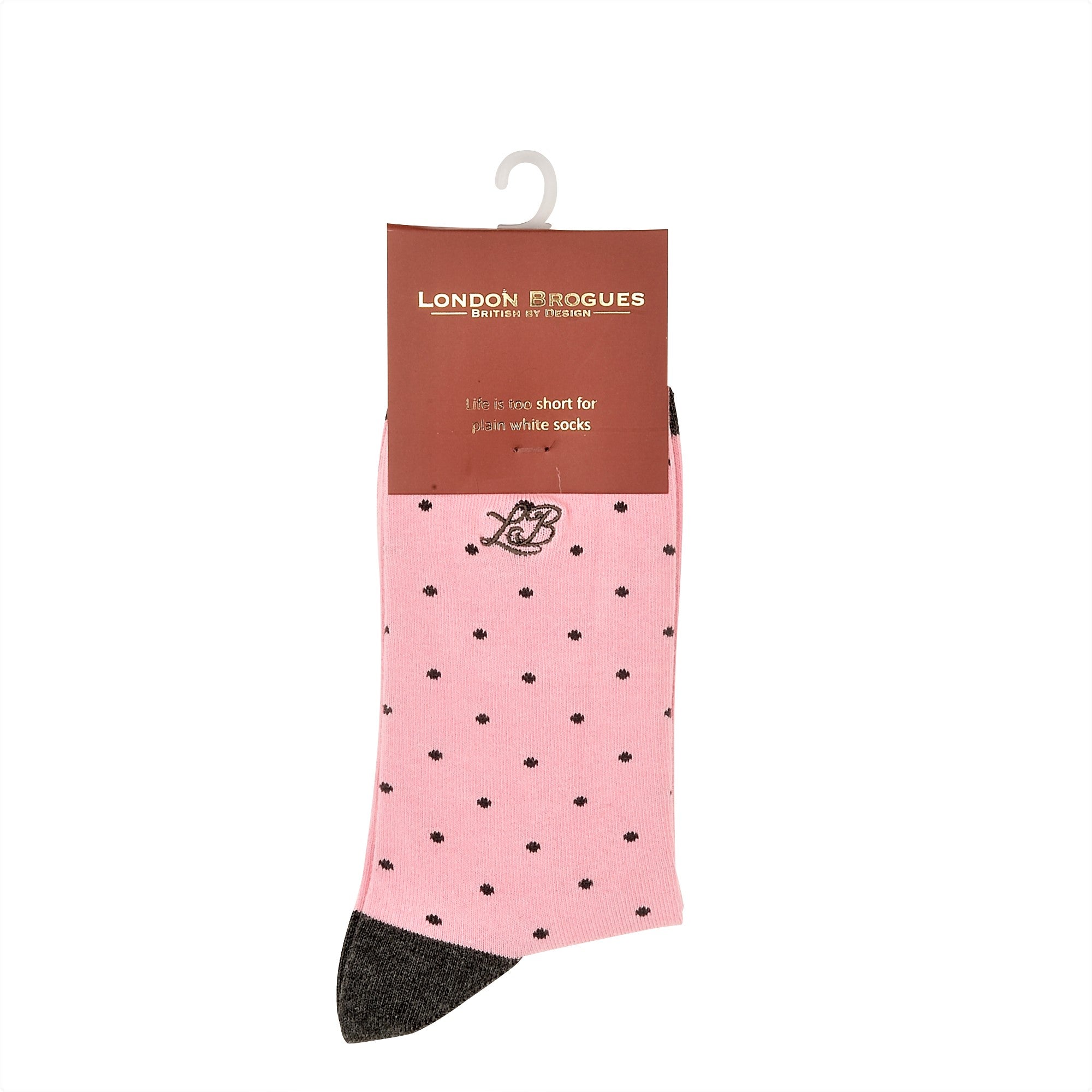 Spot Socks Pink, Socks, London Brogues  - London Brogues