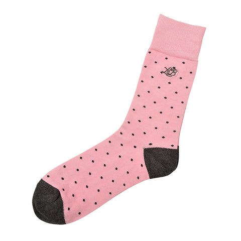 Spot Socks Pink, Socks, London Brogues  - London Brogues