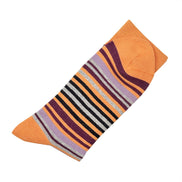 Stripe Socks Orange, Socks, London Brogues  - London Brogues