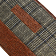 Grey Tweed and Leather Washbag - London Brogues