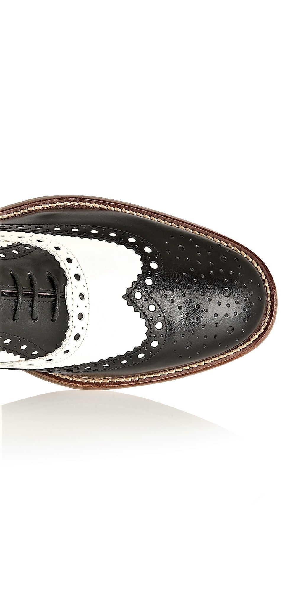 Gatsby Leather Brogue Black/White, Shoes, London Brogues  - London Brogues
