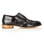 Gatsby Leather Brogue Black Polished, Shoes, London Brogues  - London Brogues