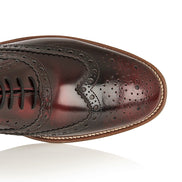Gatsby Leather Brogue Bordo Polished, Shoes, London Brogues  - London Brogues