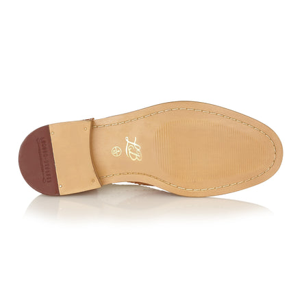 Gatsby Leather Brogue Tan/White, Shoes, London Brogues  - London Brogues