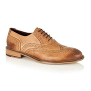 Gatsby Leather Brogue Tan - Wide Fit, Shoes, London Brogues  - London Brogues