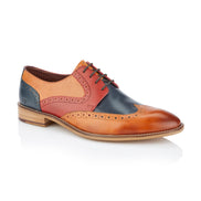 Tommy Derby Tan / Blue / Red - London Brogues