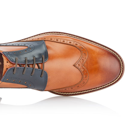 Tommy Derby Tan / Navy - London Brogues